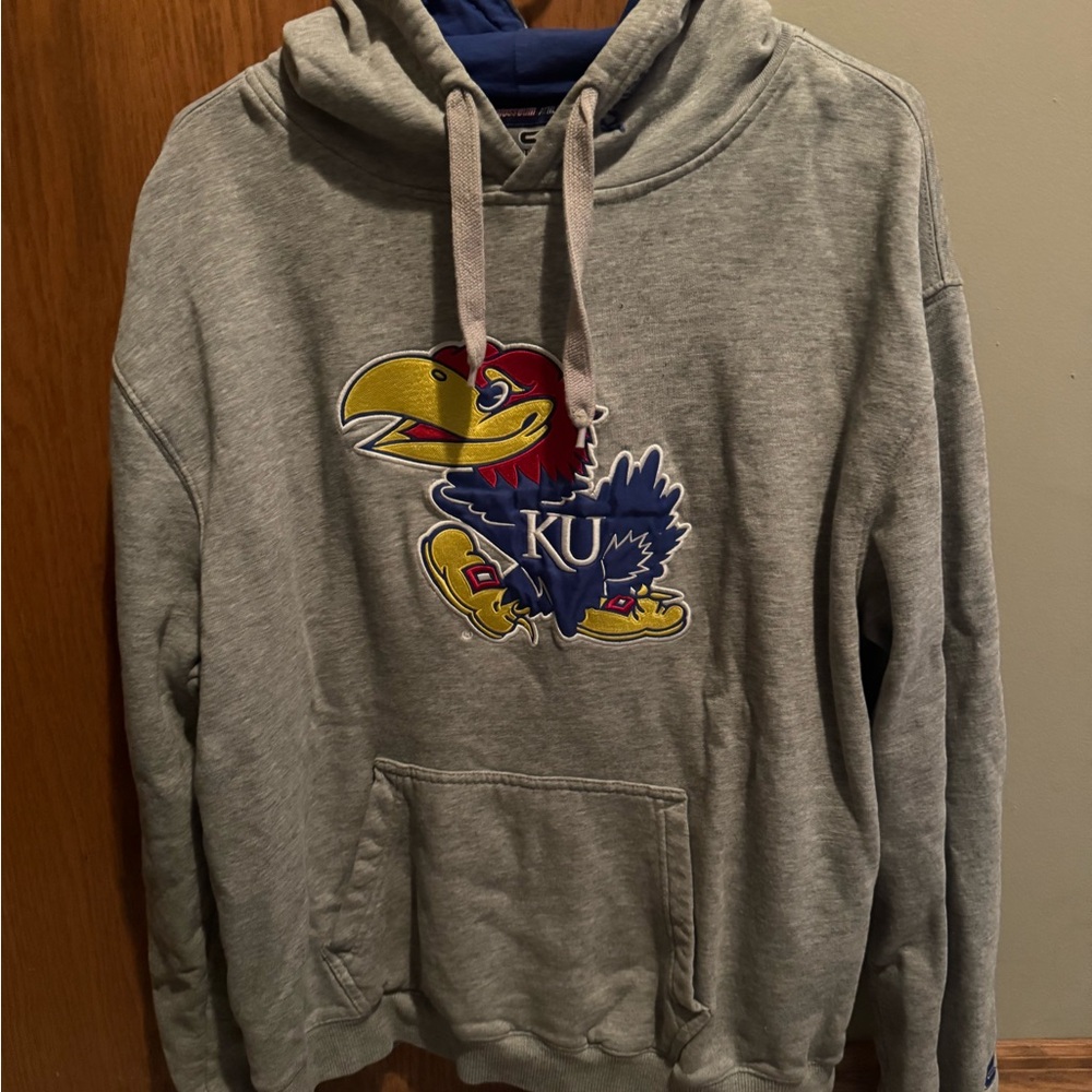 Colosseum Gray KU Jayhawk Hoodie